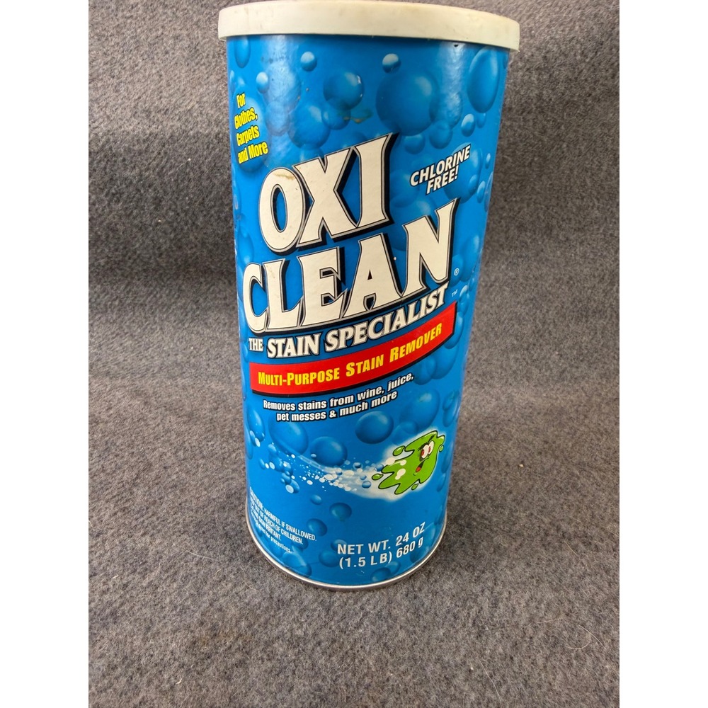 OxiClean Multi-Purpose Stain Remover 24 oz Blue Vintage‎ Canister Powder Vintage